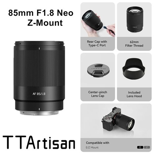 Ttartisan 85mm 8 neo - af, f1.8